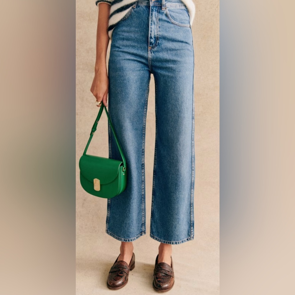 Sezane Blue Wide-Leg Jeans
